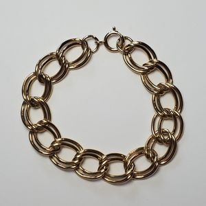 Gold-plated Double Link Chain Bracelet